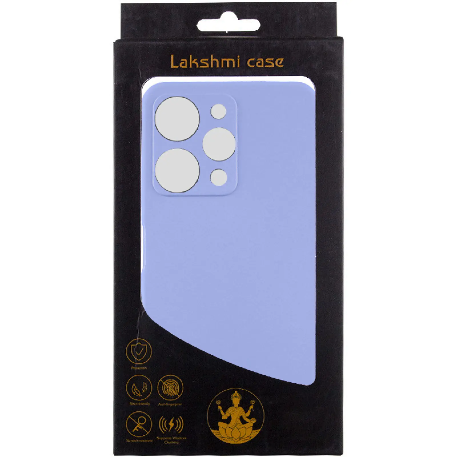 Чохол Silicone Cover Lakshmi Full Camera (AAA) для Xiaomi Redmi 12, Бузковий / Dasheen 3, Силікон, купити оптом з доставкою