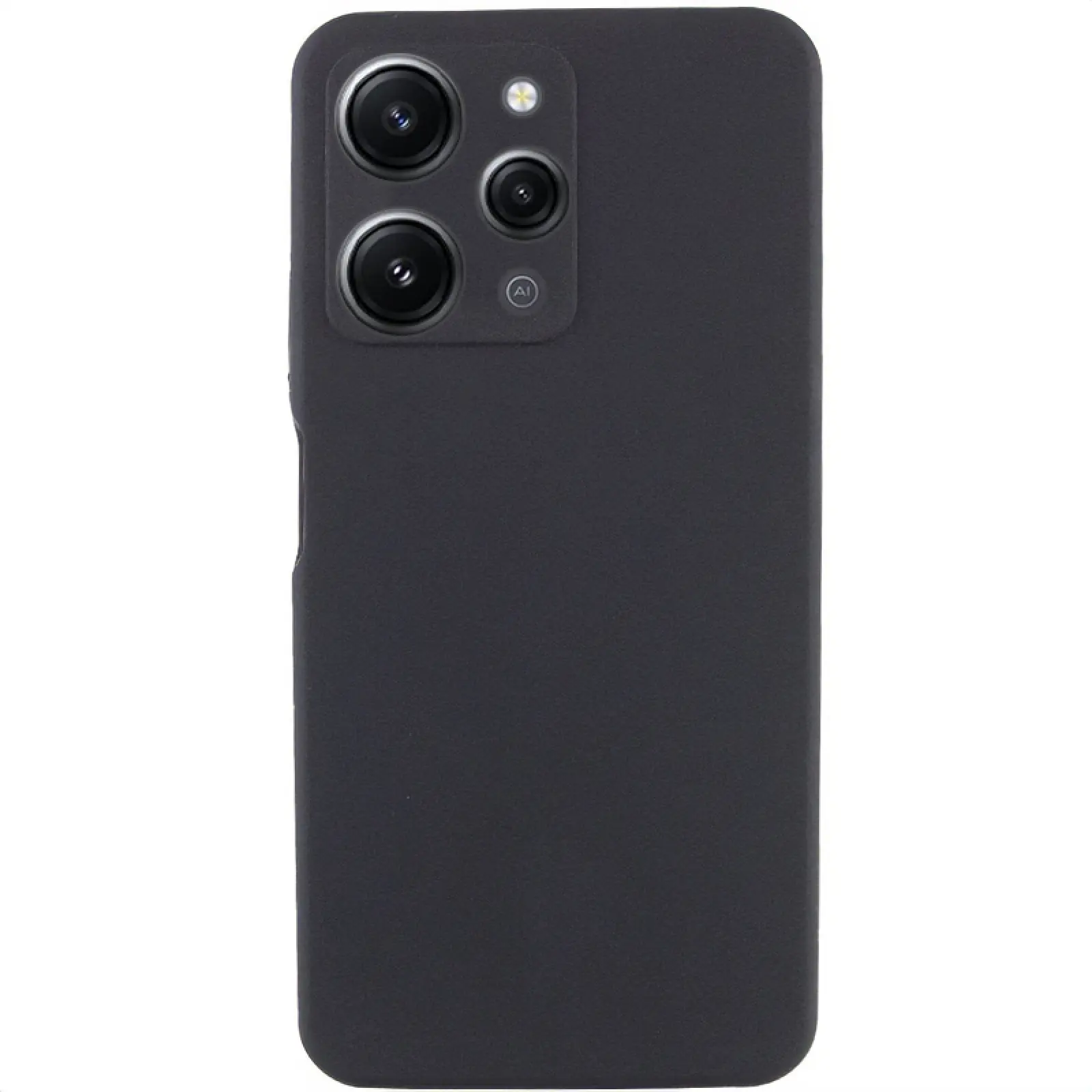 Чохол Silicone Cover Lakshmi Full Camera (AAA) для Xiaomi Redmi 12, Чорний / Black, Силікон, купити оптом з доставкою