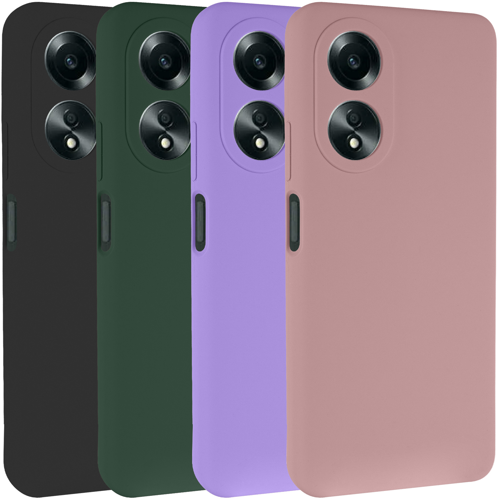 Чохол Silicone Cover Lakshmi Full Camera (AAA) для Oppo A58 4G, Силікон, купити оптом з доставкою