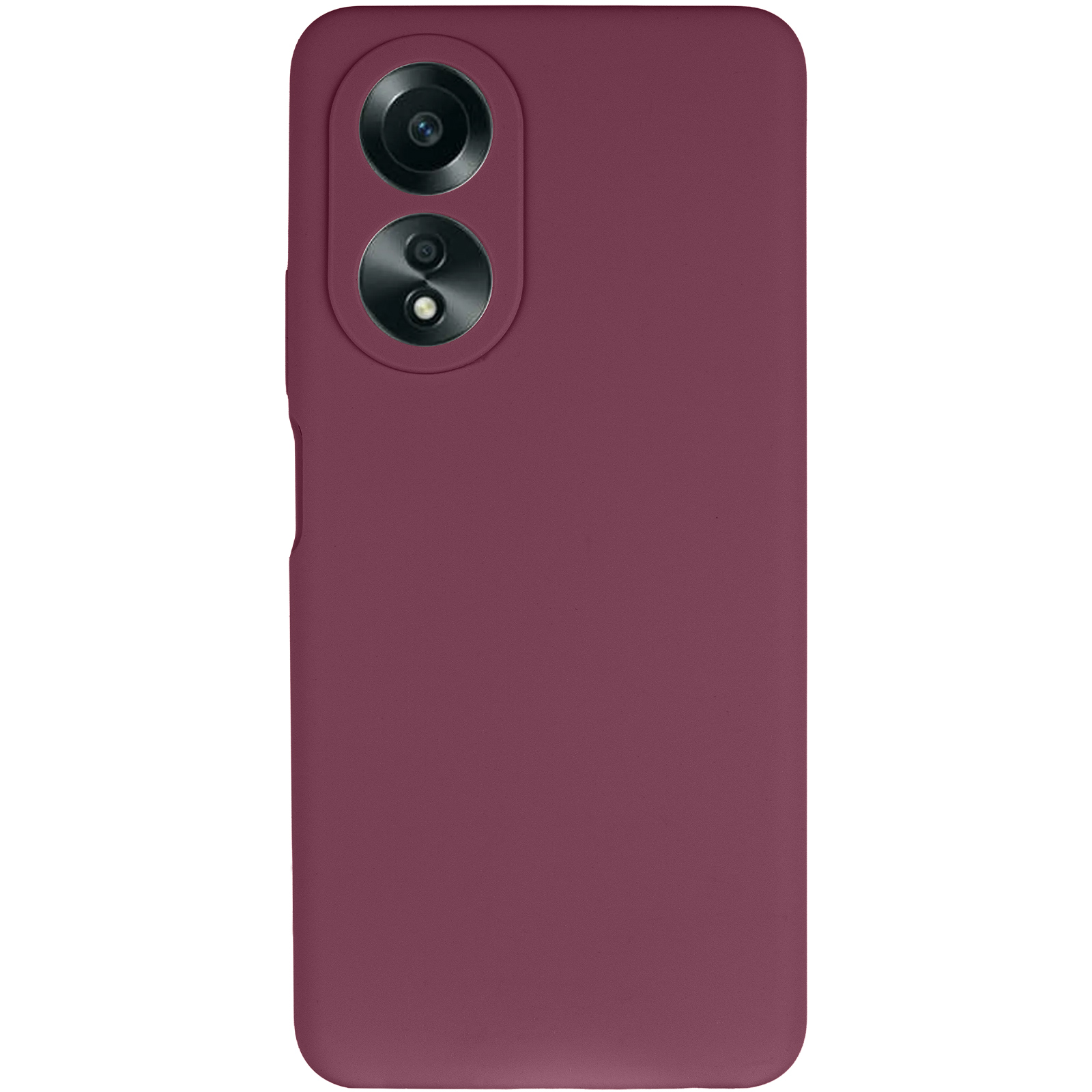 Чохол Silicone Cover Lakshmi Full Camera (AAA) для Oppo A58 4G, Бордовий / Plum 1, Силікон, купити оптом з доставкою
