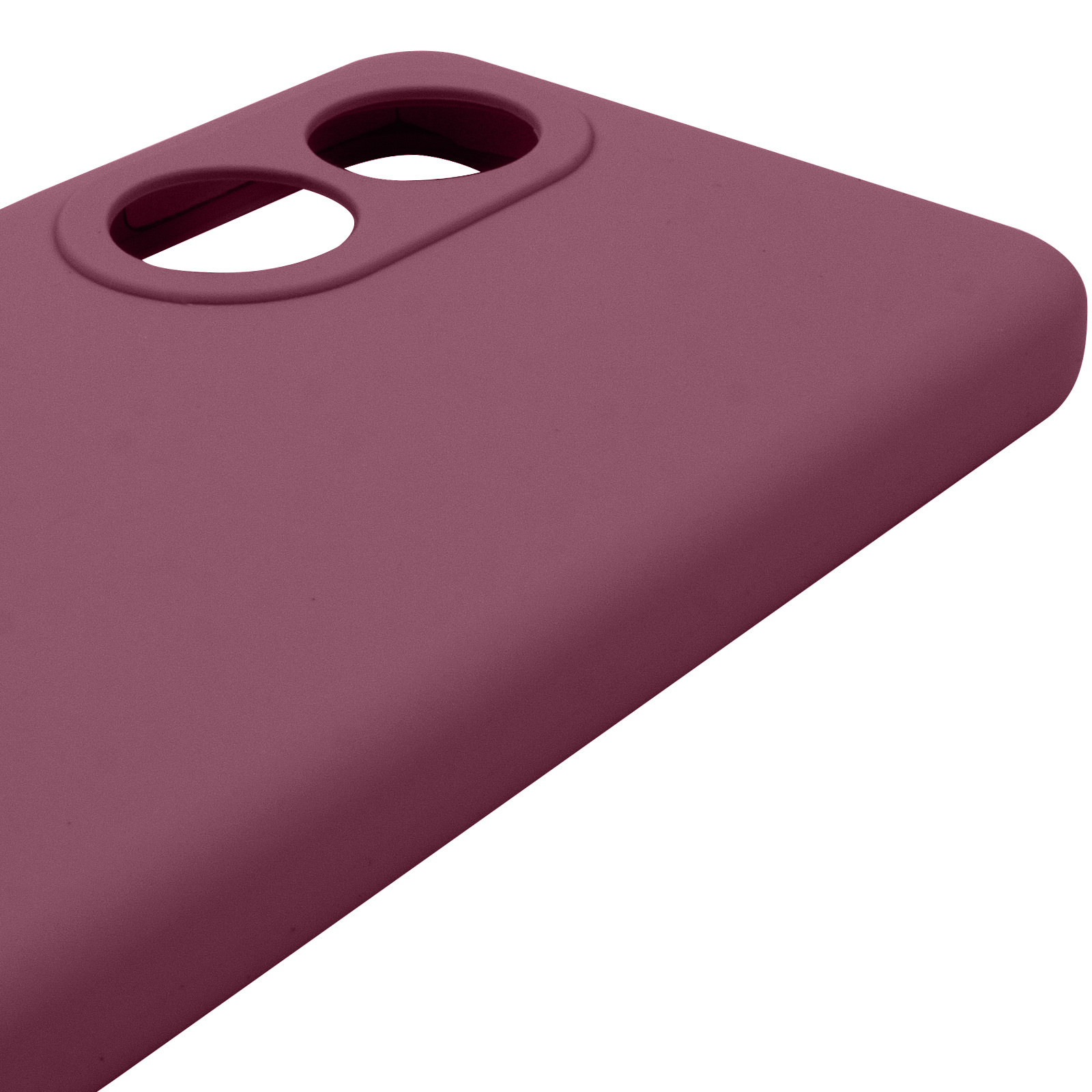 Чохол Silicone Cover Lakshmi Full Camera (AAA) для Oppo A58 4G, Бордовий / Plum 3, Силікон, купити оптом з доставкою