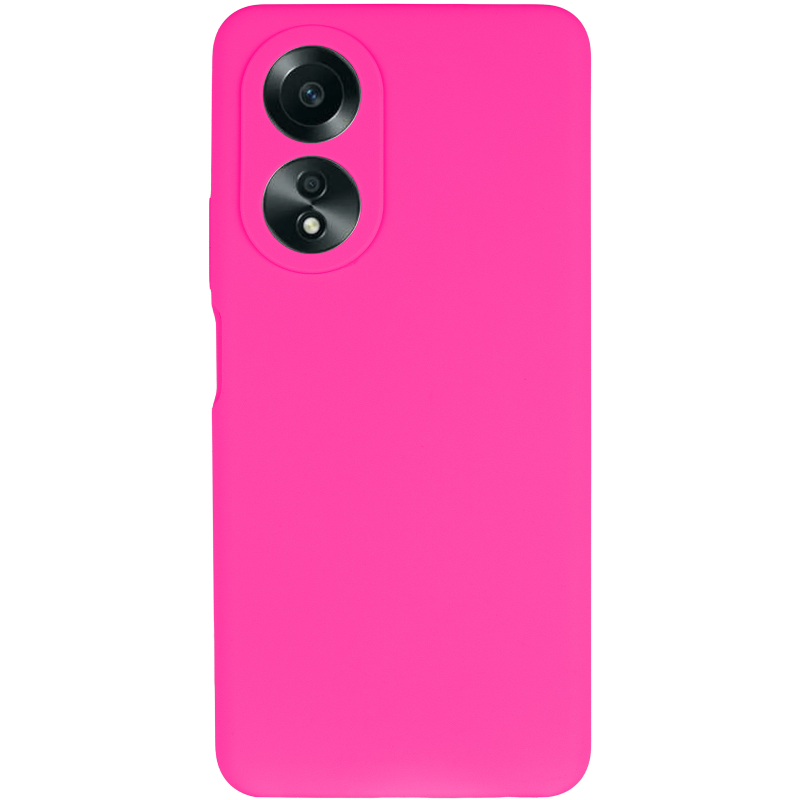 Чохол Silicone Cover Lakshmi Full Camera (AAA) для Oppo A58 4G, Рожевий / Barbie pink 1, Силікон, купити оптом з доставкою