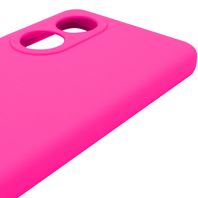 Чохол Silicone Cover Lakshmi Full Camera (AAA) для Oppo A58 4G, Рожевий / Barbie pink 3, Силікон, купити оптом з доставкою