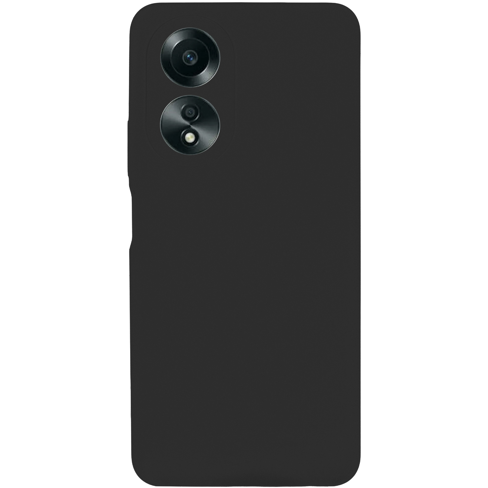 Чохол Silicone Cover Lakshmi Full Camera (AAA) для Oppo A58 4G, Чорний / Black 2, Силікон, купити оптом з доставкою