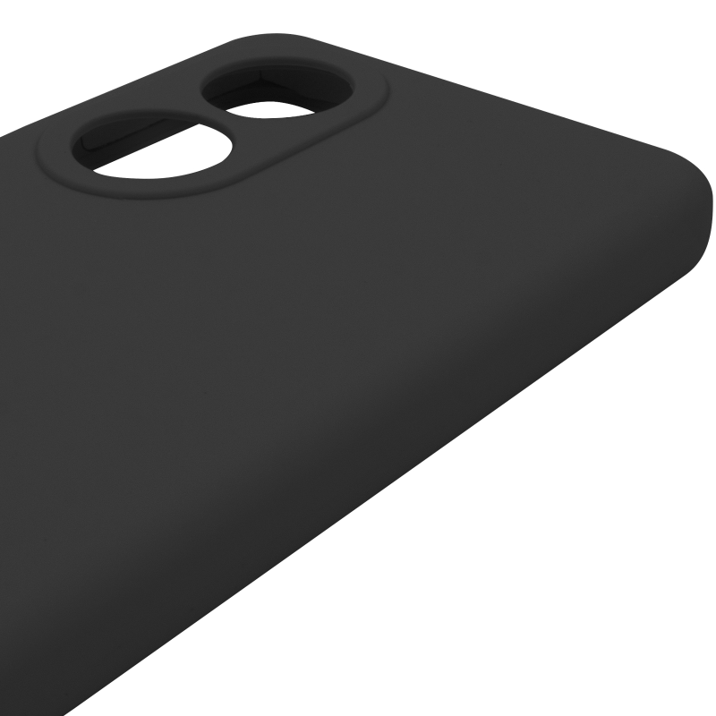 Чохол Silicone Cover Lakshmi Full Camera (AAA) для Oppo A58 4G, Чорний / Black 4, Силікон, купити оптом з доставкою