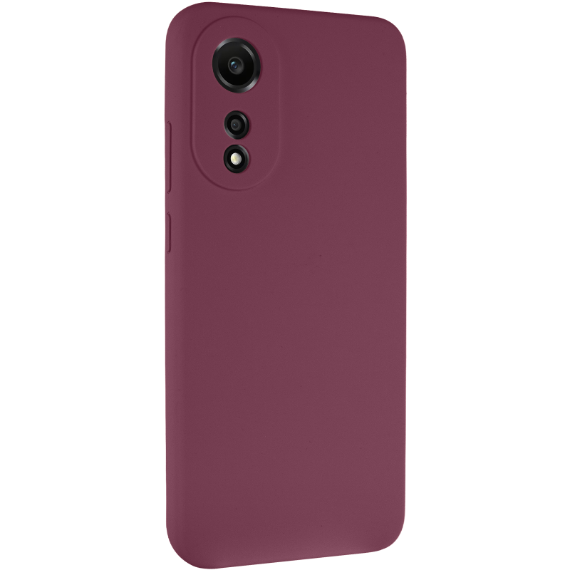 Чохол Silicone Cover Lakshmi Full Camera (AAA) для Oppo A78 4G, Бордовий / Plum, Силікон, купити оптом з доставкою