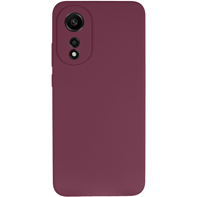 Чохол Silicone Cover Lakshmi Full Camera (AAA) для Oppo A78 4G, Бордовий / Plum 1, Силікон, купити оптом з доставкою