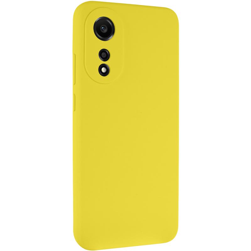 Чохол Silicone Cover Lakshmi Full Camera (AAA) для Oppo A78 4G, Жовтий / Yellow, Силікон, купити оптом з доставкою