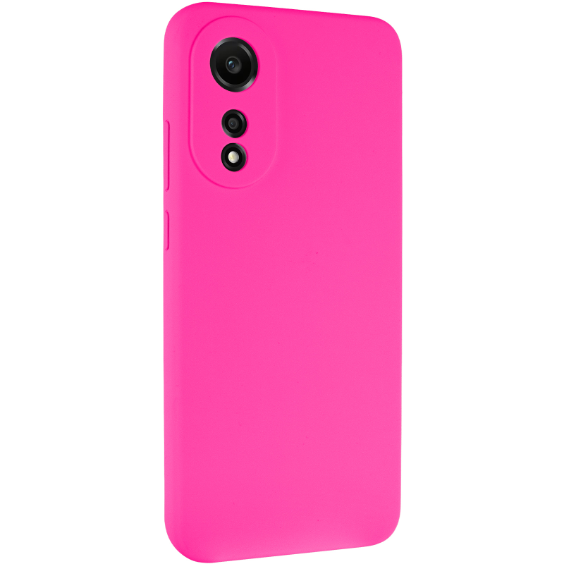 Чохол Silicone Cover Lakshmi Full Camera (AAA) для Oppo A78 4G, Рожевий / Barbie pink, Силікон, купити оптом з доставкою