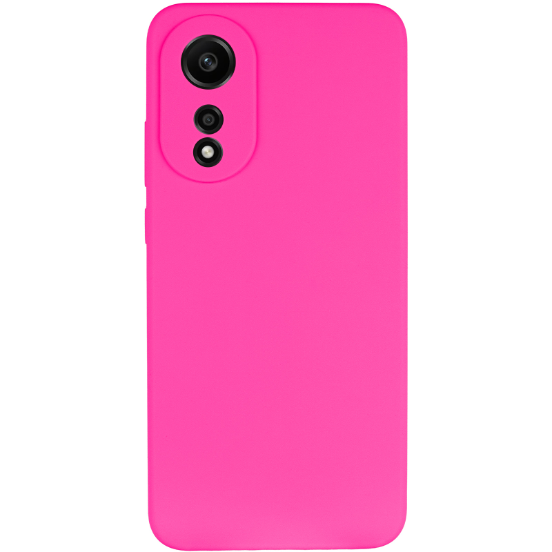 Чохол Silicone Cover Lakshmi Full Camera (AAA) для Oppo A78 4G, Рожевий / Barbie pink 1, Силікон, купити оптом з доставкою