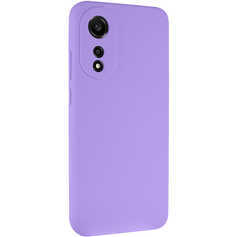 Чохол Silicone Cover Lakshmi Full Camera (AAA) для Oppo A78 4G, Бузковий / Dasheen, Силікон, купити оптом з доставкою