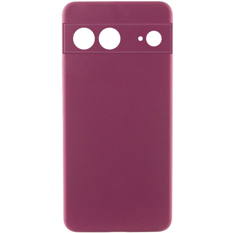 Чехол Silicone Cover Lakshmi Full Camera (AAA) для Google Pixel 8, Бордовый / Plum, Силикон, купить оптом с доставкой