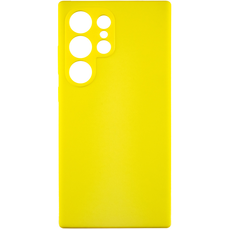 Чохол Silicone Cover Lakshmi Full Camera (AAA) для Samsung Galaxy S24 Ultra, Жовтий / Yellow, Силікон, купити оптом з доставкою