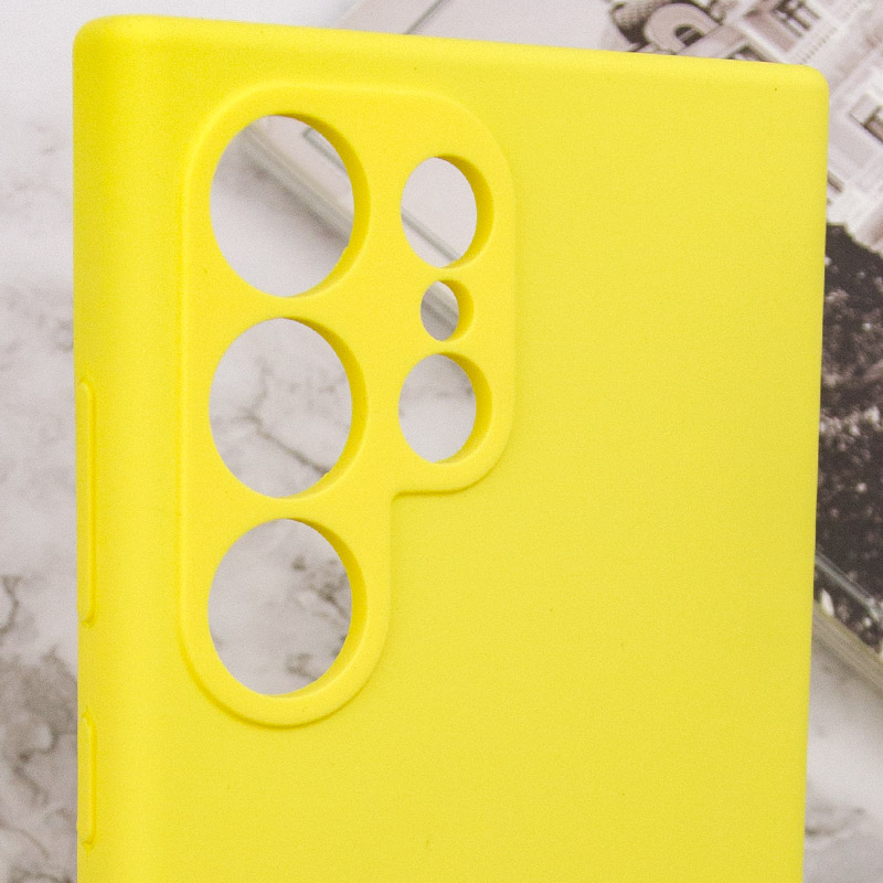 Чохол Silicone Cover Lakshmi Full Camera (AAA) для Samsung Galaxy S24 Ultra, Жовтий / Yellow 5, Силікон, купити оптом з доставкою