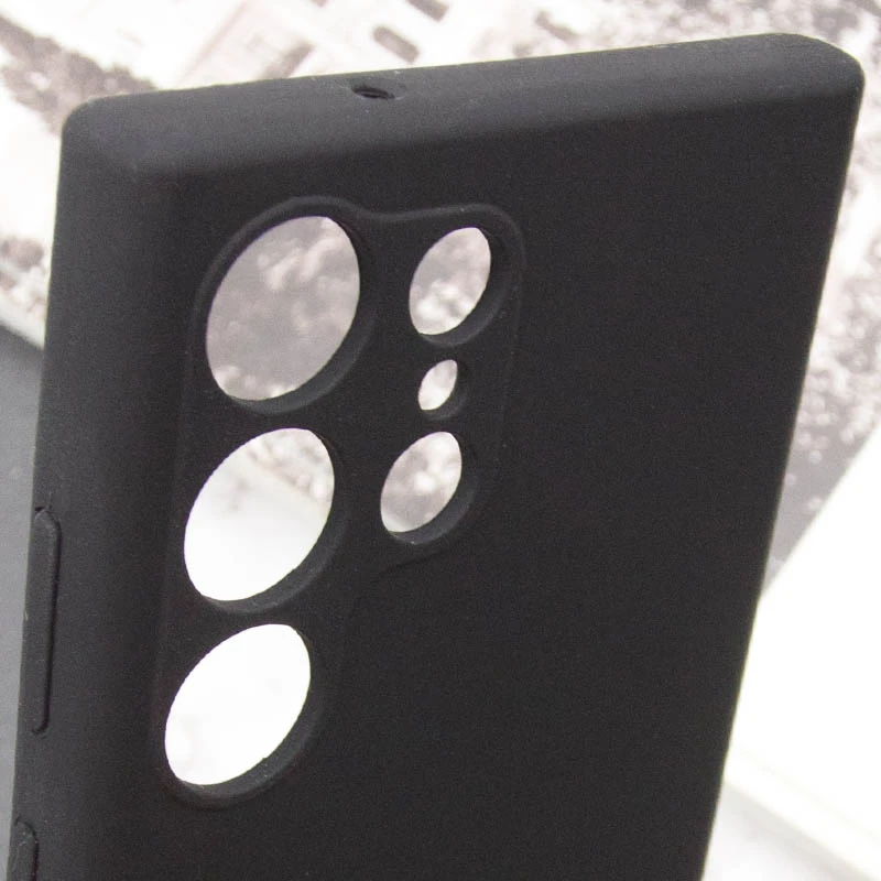 Чехол Silicone Cover Lakshmi Full Camera (AAA) для Samsung Galaxy S24 Ultra, Черный / Black 5, Силикон, купить оптом с доставкой