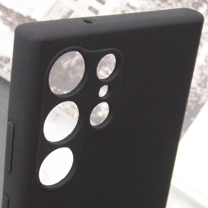 Чохол Silicone Cover Lakshmi Full Camera (AAA) для Samsung Galaxy S24 Ultra, Чорний / Black 5, Силікон, купити оптом з доставкою