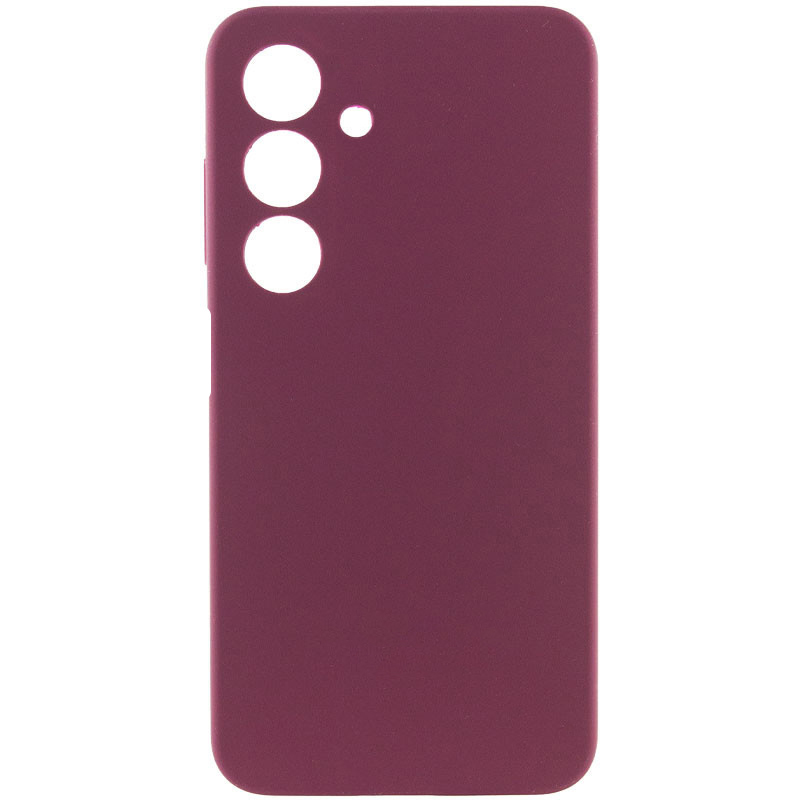 Чохол Silicone Cover Lakshmi Full Camera (AAA) для Samsung Galaxy A15 4G/5G / M15 5G, Бордовий / Plum, Силікон, купити оптом з доставкою
