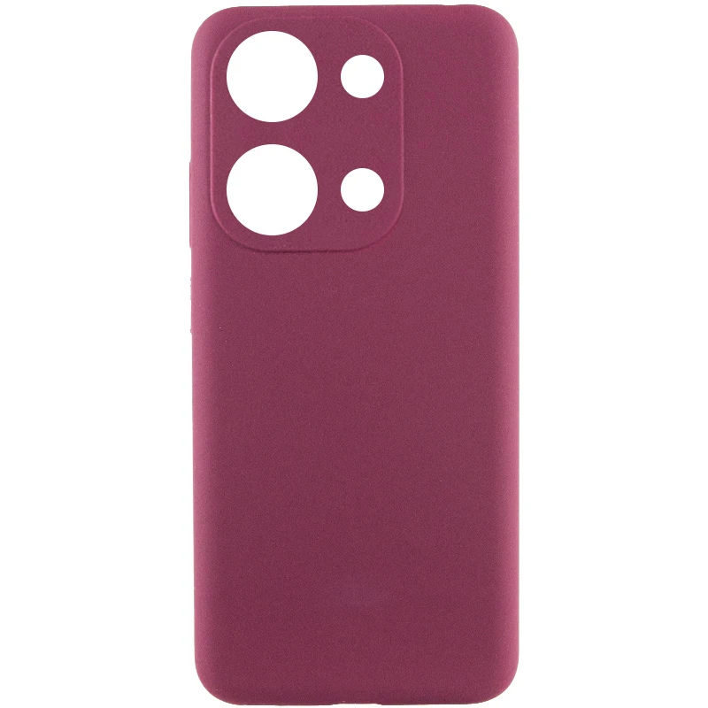 Чехол Silicone Cover Lakshmi Full Camera (AAA) для Xiaomi Redmi Note 13 Pro 4G / Poco M6 Pro 4G, Бордовый / Plum, Силикон, купить оптом с доставкой