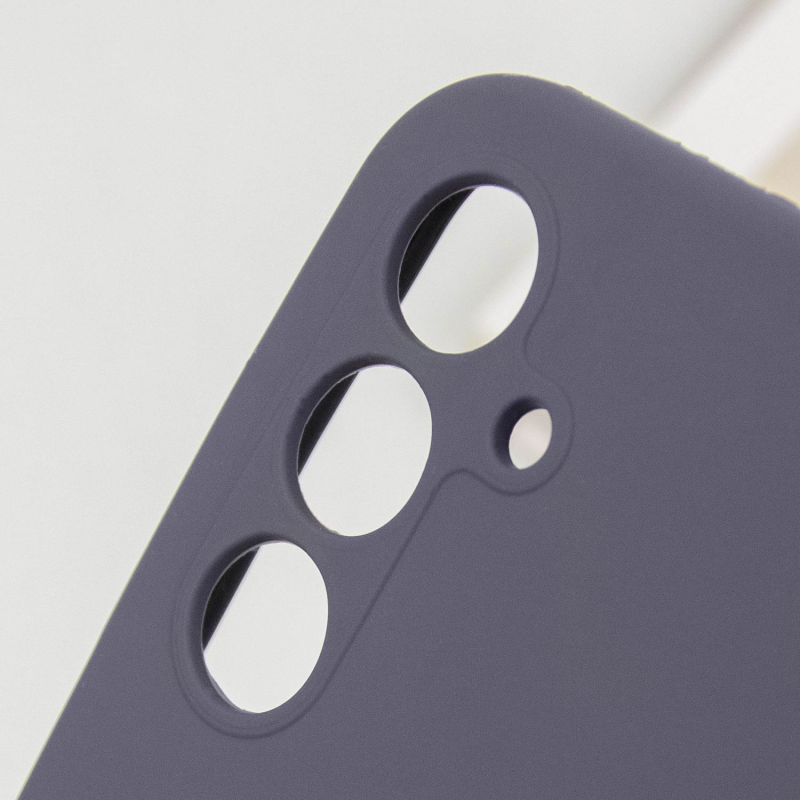 Чохол Silicone Cover Lakshmi Full Camera (AAA) для Samsung Galaxy A35, Сірий / Dark Gray 5, Силікон, купити оптом з доставкою