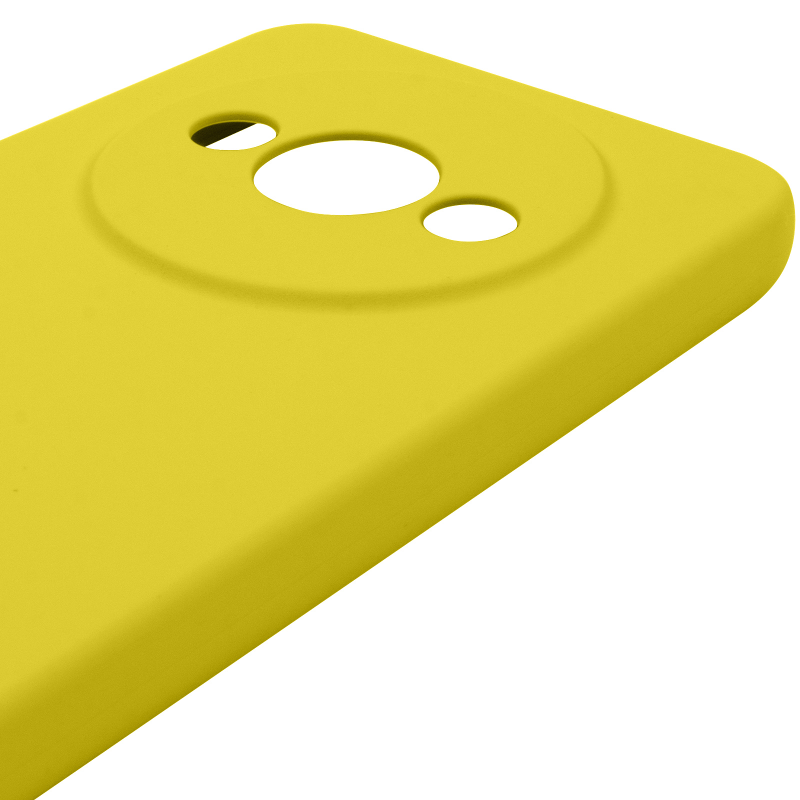 Чехол Silicone Cover Lakshmi Full Camera (AAA) для Xiaomi Redmi A3, Желтый / Yellow 3, Силикон, купить оптом с доставкой