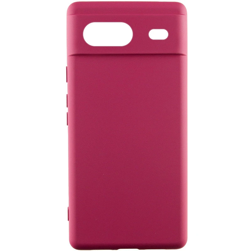 Чехол Silicone Cover Lakshmi Full Camera (AAA) для Google Pixel 8a, Бордовый / Plum, Силикон, купить оптом с доставкой
