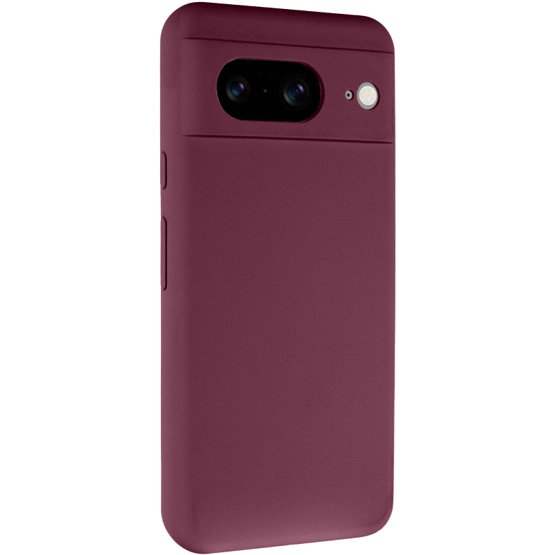 Чохол Silicone Cover Lakshmi Full Camera (AAA) для Google Pixel 8a, Бордовий / Plum, Силікон, купити оптом з доставкою