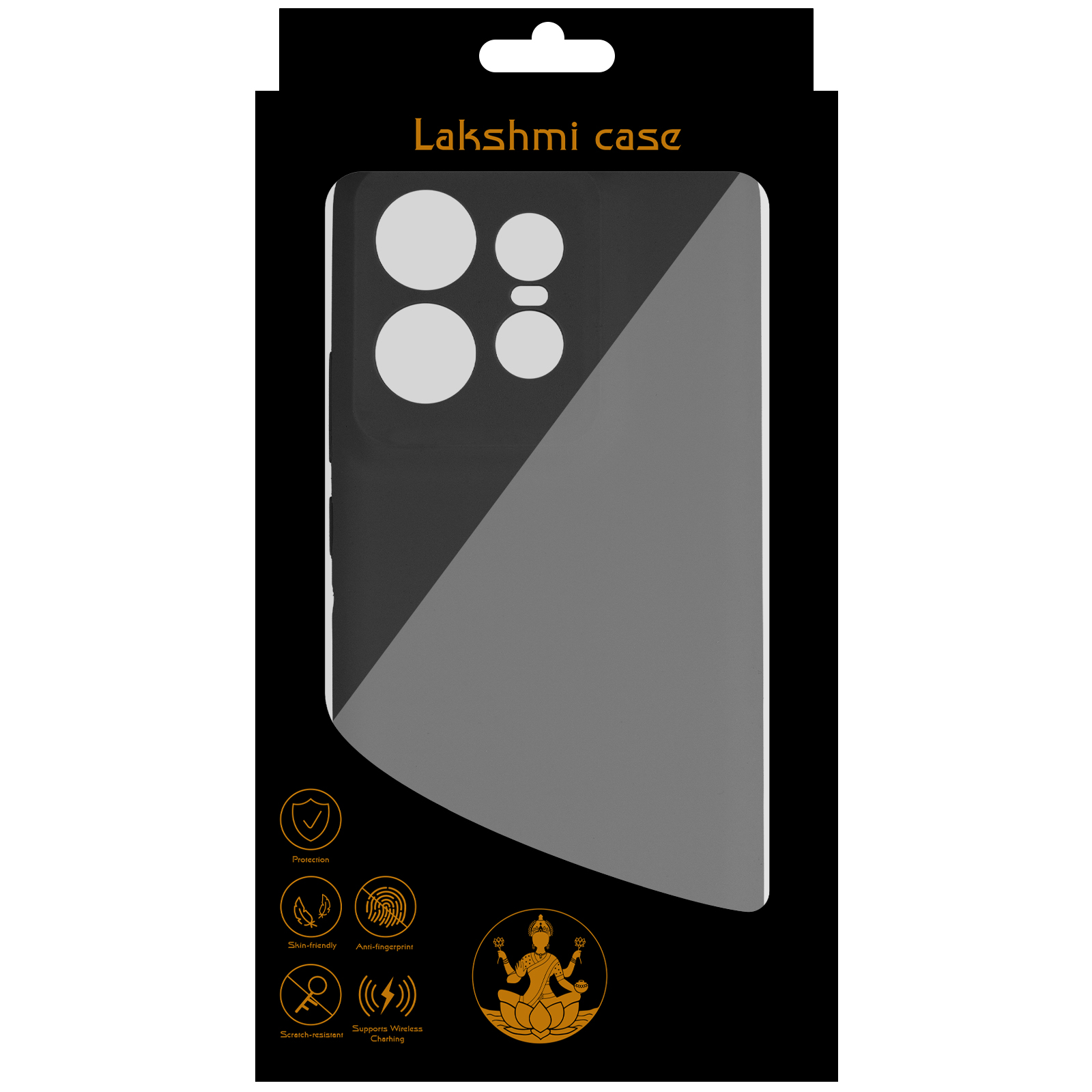 Чохол Silicone Cover Lakshmi Full Camera (AAA) для Motorola Edge 50 Pro, Чорний / Black 2, Силікон, купити оптом з доставкою