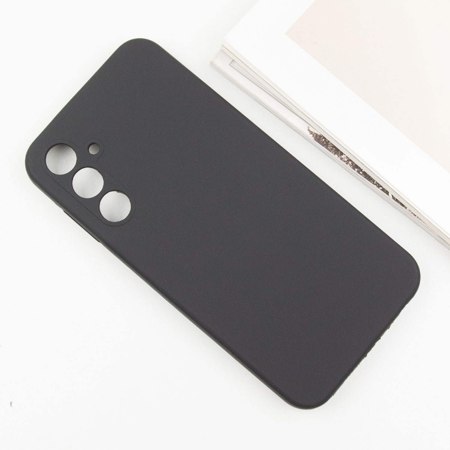 Чохол Silicone Cover Lakshmi Full Camera (AAA) для Samsung Galaxy S24 FE, Чорний / Black 4, Силікон, купити оптом з доставкою