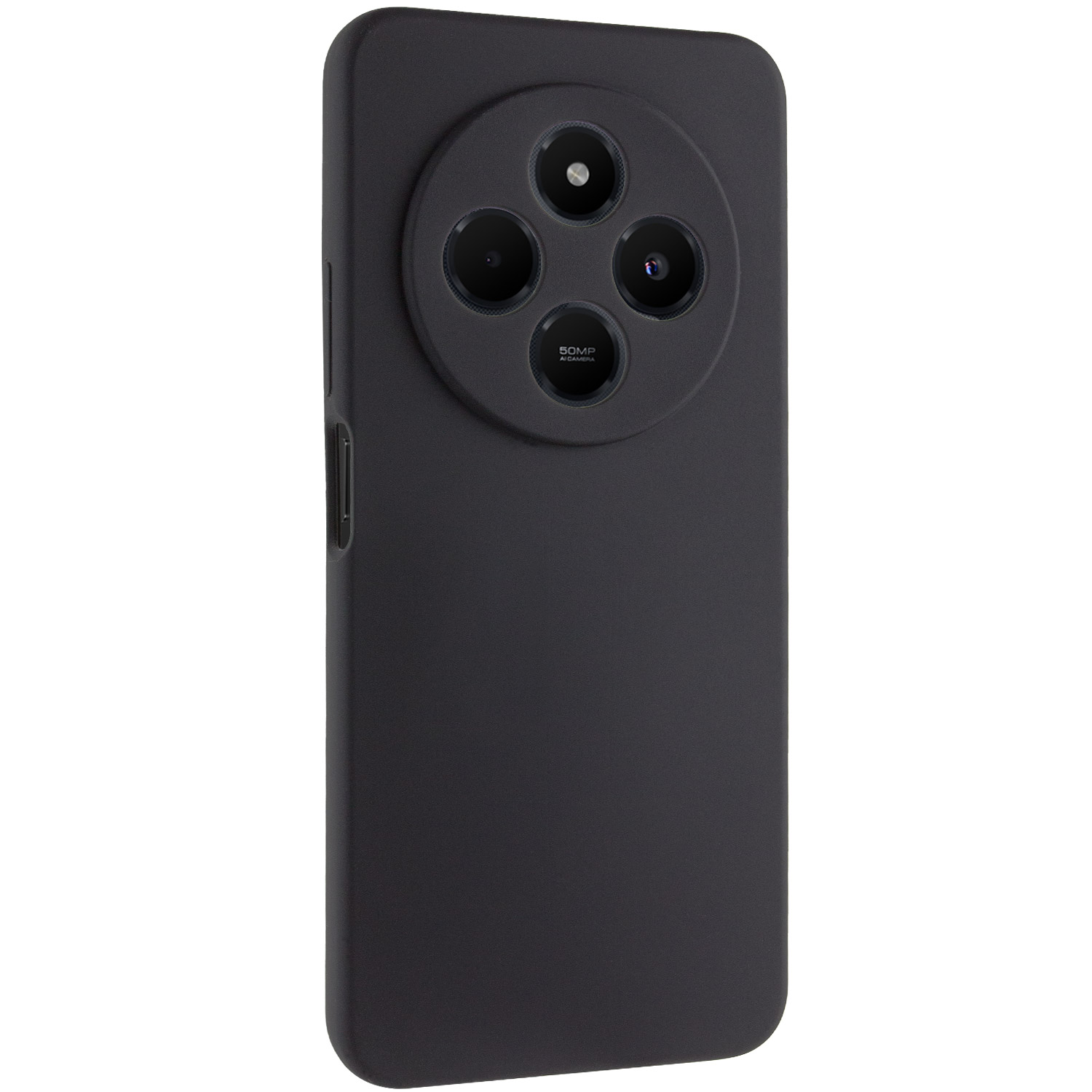 Чохол Silicone Cover Lakshmi Full Camera (AAA) для Xiaomi Redmi 14C / Poco C75, Чорний / Black, Силікон, купити оптом з доставкою