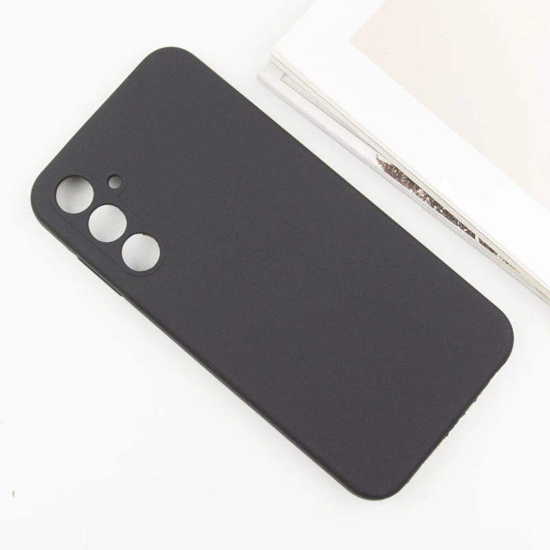 Чехол Silicone Cover Lakshmi Full Camera (AAA) для Samsung Galaxy S25, Черный / Black 4, Силикон, купить оптом с доставкой