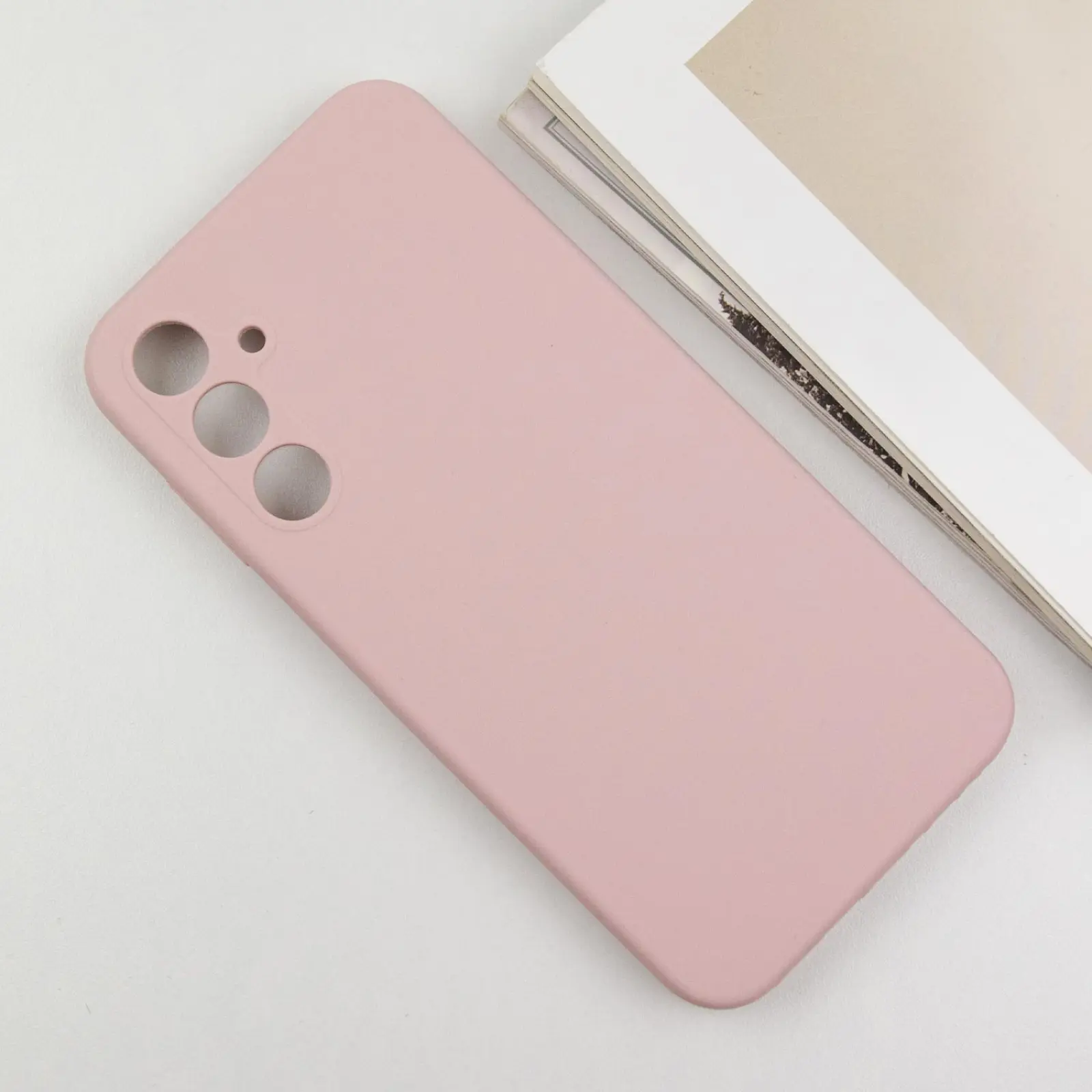 Чехол Silicone Cover Lakshmi Full Camera (AAA) для Samsung Galaxy A36 5G, Розовый / Pink Sand 4, Силикон, купить оптом с доставкой