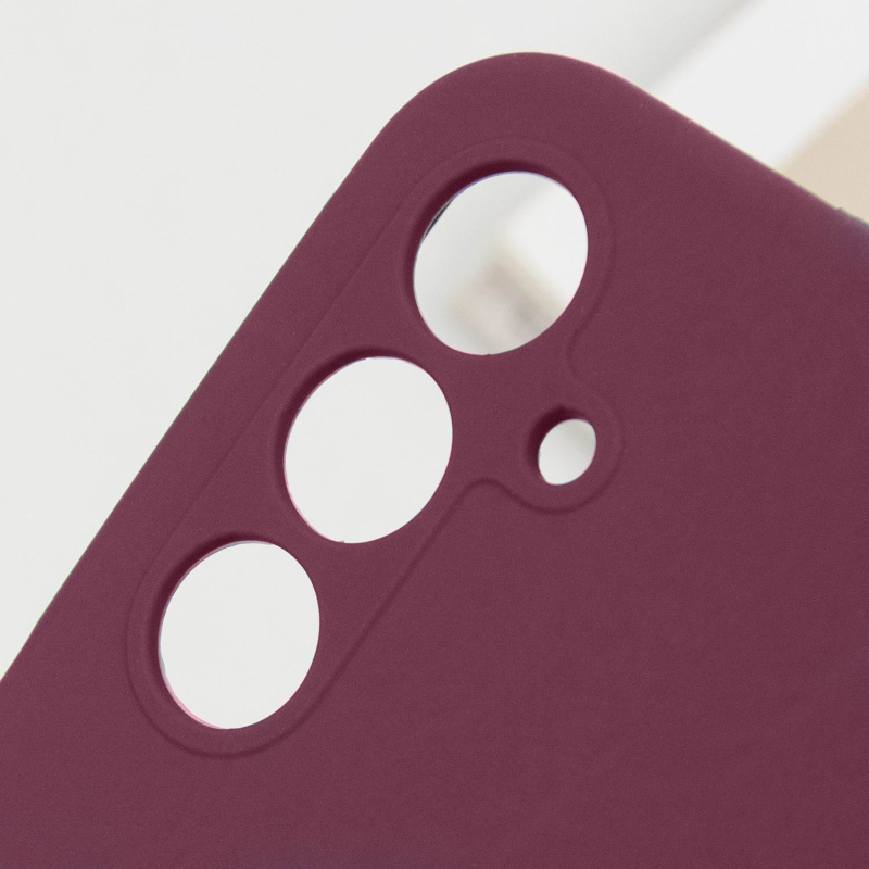 Чохол Silicone Cover Lakshmi Full Camera (AAA) для Samsung Galaxy A56 5G, Бордовий / Plum 4, Силікон, купити оптом з доставкою