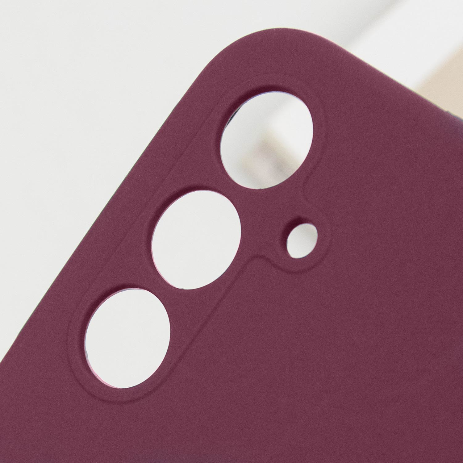Чохол Silicone Cover Lakshmi Full Camera (AAA) для Samsung Galaxy A56 5G, Бордовий / Plum 4, Силікон, купити оптом з доставкою