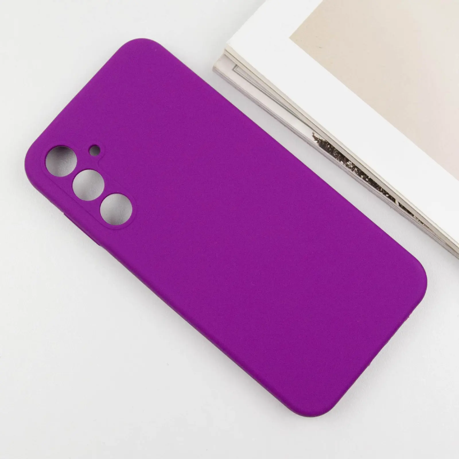 Чехол Silicone Cover Lakshmi Full Camera (AAA) для Samsung Galaxy A56 5G, Сливовый / Purple 2, Силикон, купить оптом с доставкой