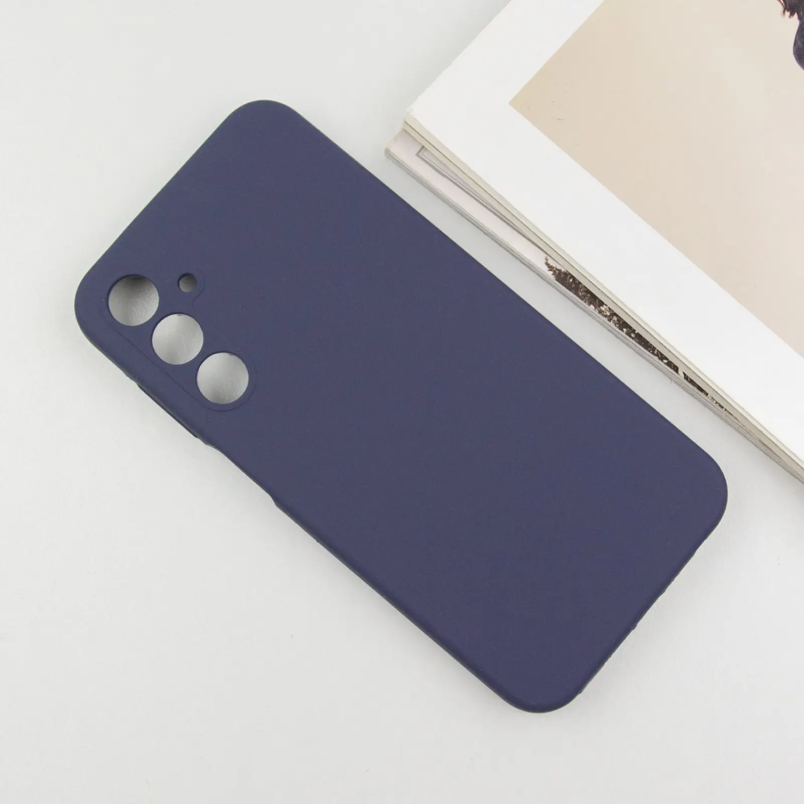 Чехол Silicone Cover Lakshmi Full Camera (AAA) для Samsung Galaxy A56 5G, Темно-синий / Midnight blue 5, Силикон, купить оптом с доставкой