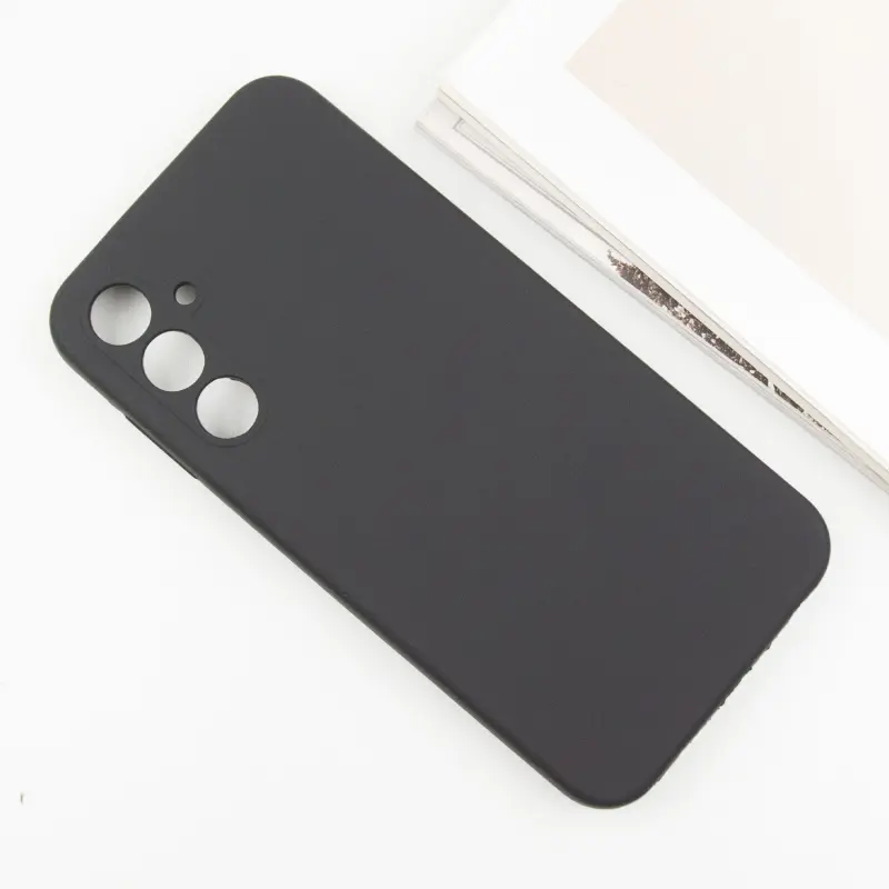 Чехол Silicone Cover Lakshmi Full Camera (AAA) для Samsung Galaxy A56 5G, Черный / Black 4, Силикон, купить оптом с доставкой