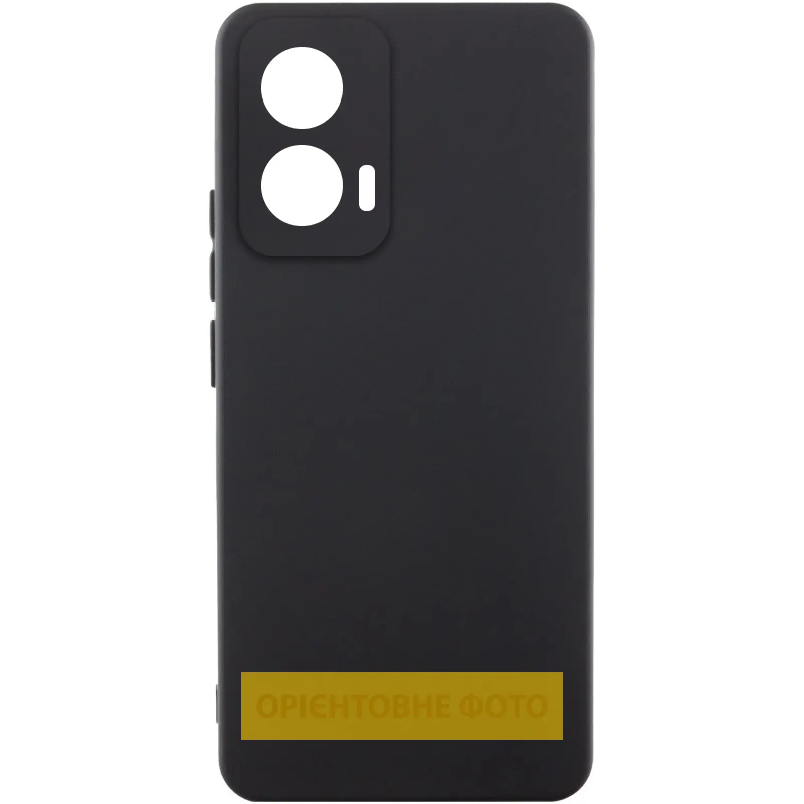Чохол Silicone Cover Lakshmi Full Camera (AAA) для Motorola Moto G75 5G, Чорний / Black, Силікон, купити оптом з доставкою