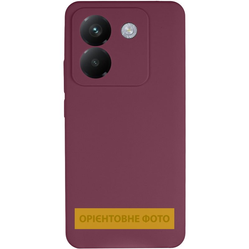 Чохол Silicone Cover Lakshmi Full Camera (AAA) для Xiaomi Poco M7 Pro 5G, Бордовий / Plum 1, Силікон, купити оптом з доставкою