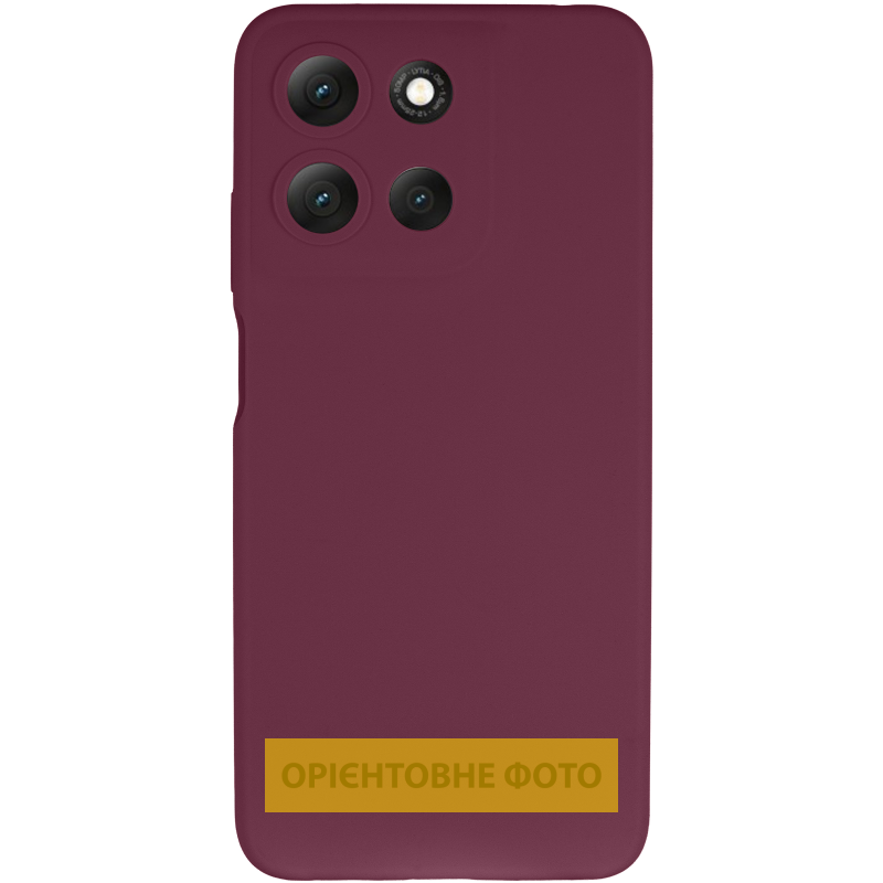 Чехол Silicone Cover Lakshmi Full Camera (AAA) для Motorola Moto G15 4G, Бордовый / Plum 1, Силикон, купить оптом с доставкой