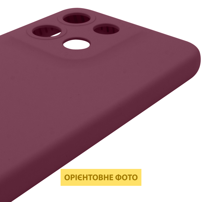 Чехол Silicone Cover Lakshmi Full Camera (AAA) для Motorola Moto G15 4G, Бордовый / Plum 3, Силикон, купить оптом с доставкой