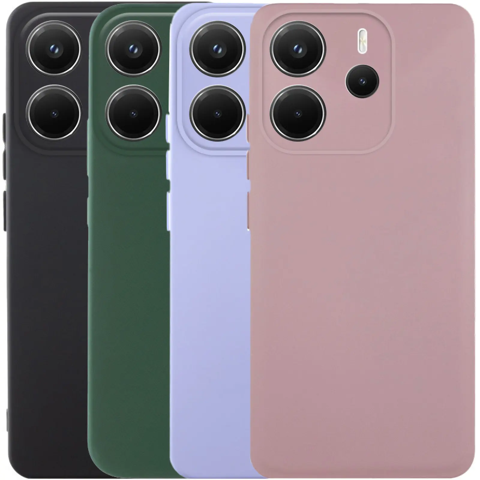 Чехол Silicone Cover Lakshmi Full Camera (AAA) для Xiaomi Redmi Note 14 4G (Europe version), Силикон, купить оптом с доставкой