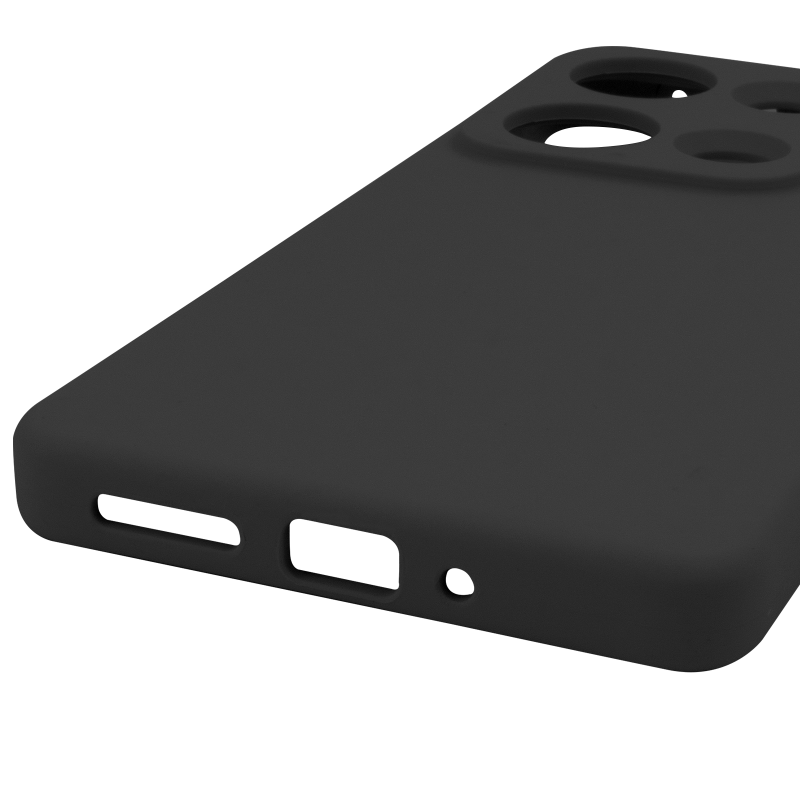Чохол Silicone Cover Lakshmi Full Camera (AAA) для Xiaomi Redmi Note 14S, Чорний / Black 4, Силікон, купити оптом з доставкою