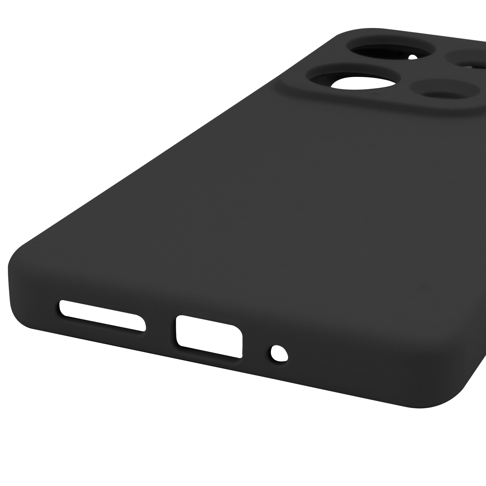 Чохол Silicone Cover Lakshmi Full Camera (AAA) для Xiaomi Redmi Note 14S, Чорний / Black 4, Силікон, купити оптом з доставкою