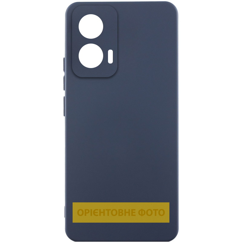 Чехол Silicone Cover Lakshmi Full Camera (AAA) для Xiaomi Poco M7, Темно-синий / Midnight blue, Силикон, купить оптом с доставкой