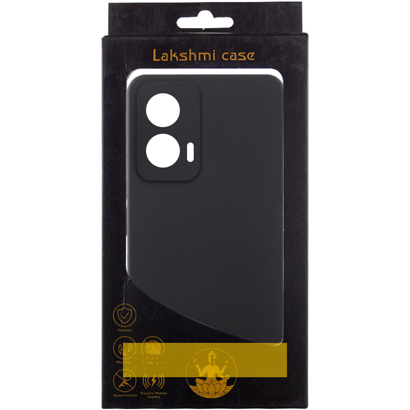 Чехол Silicone Cover Lakshmi Full Camera (AAA) для Xiaomi Poco M7, Черный / Black 3, Силикон, купить оптом с доставкой