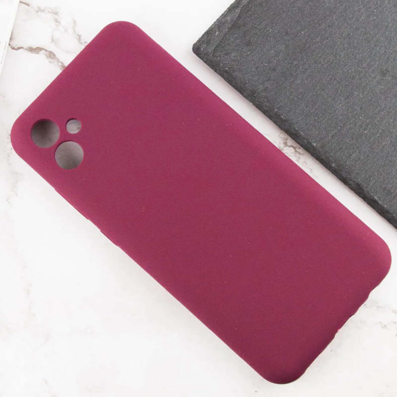 Чехол Silicone Cover Lakshmi Full Camera (AAA) для Samsung Galaxy A07, Бордовый / Plum 4, Силикон, купить оптом с доставкой