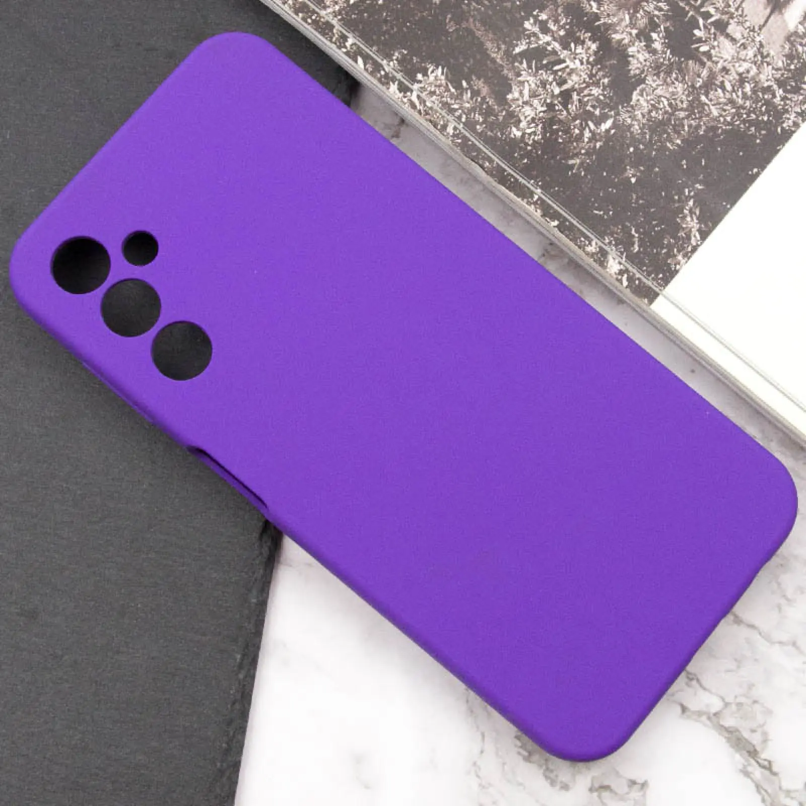 Чехол Silicone Cover Lakshmi Full Camera (AAA) для Samsung Galaxy A17 4G/5G, Фиолетовый / Amethyst 4, Силикон, купить оптом с доставкой