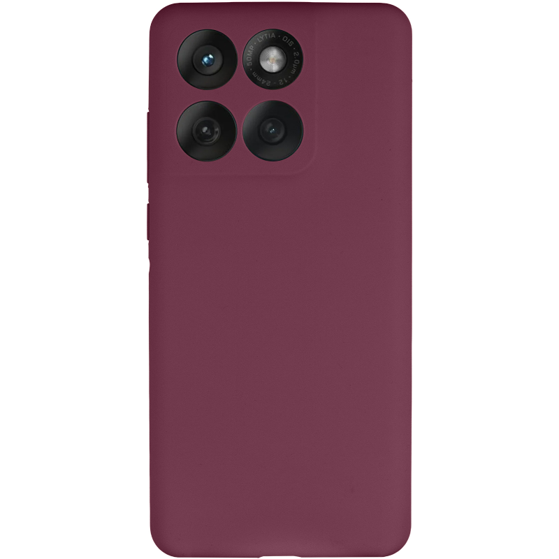 Чохол Silicone Cover Lakshmi Full Camera (AAA) для Motorola Edge 60 / Edge 60 Fusion, Бордовий / Plum 1, Силікон, купити оптом з доставкою