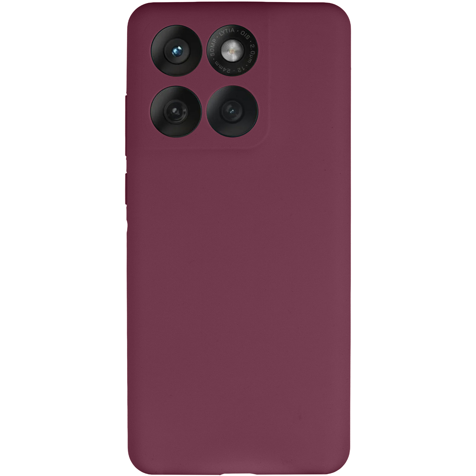 Чохол Silicone Cover Lakshmi Full Camera (AAA) для Motorola Edge 60 / Edge 60 Fusion, Бордовий / Plum 1, Силікон, купити оптом з доставкою