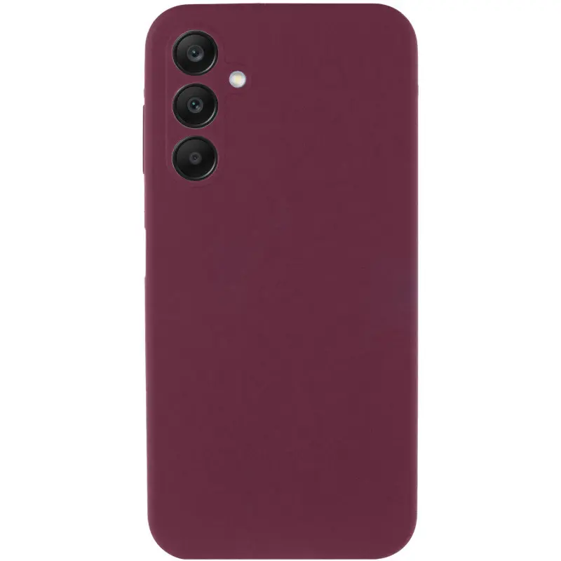 Чохол Silicone Cover Lakshmi Full Camera (AAA) для Samsung Galaxy A37 5G, Бордовий / Plum, Силікон, купити оптом з доставкою